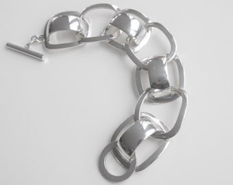 Georg Jensen Sterling Silver Bracelet no. 192A by Ibe Dahlquist  Denmark 1960s  Scandinavian Nordic Chic