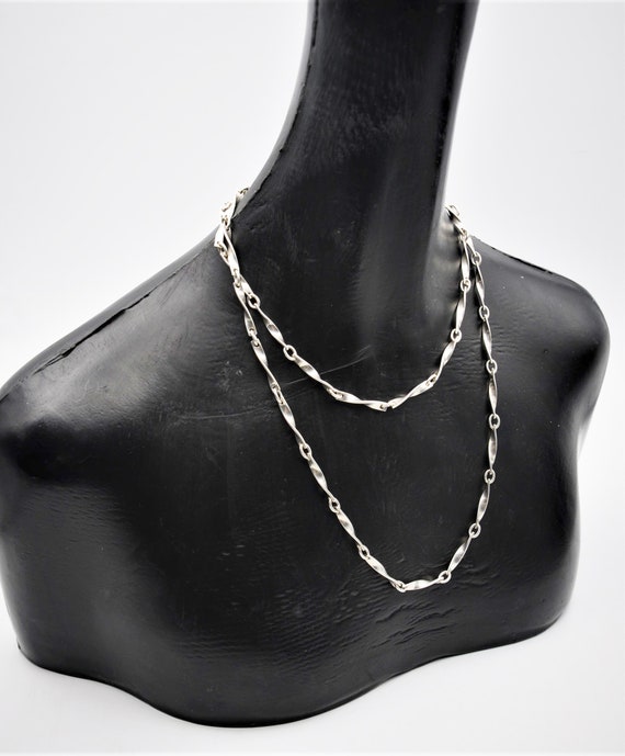 Georg Jensen Long Spiral Link Sterling Silver Chain Necklace - Etsy  Nederland