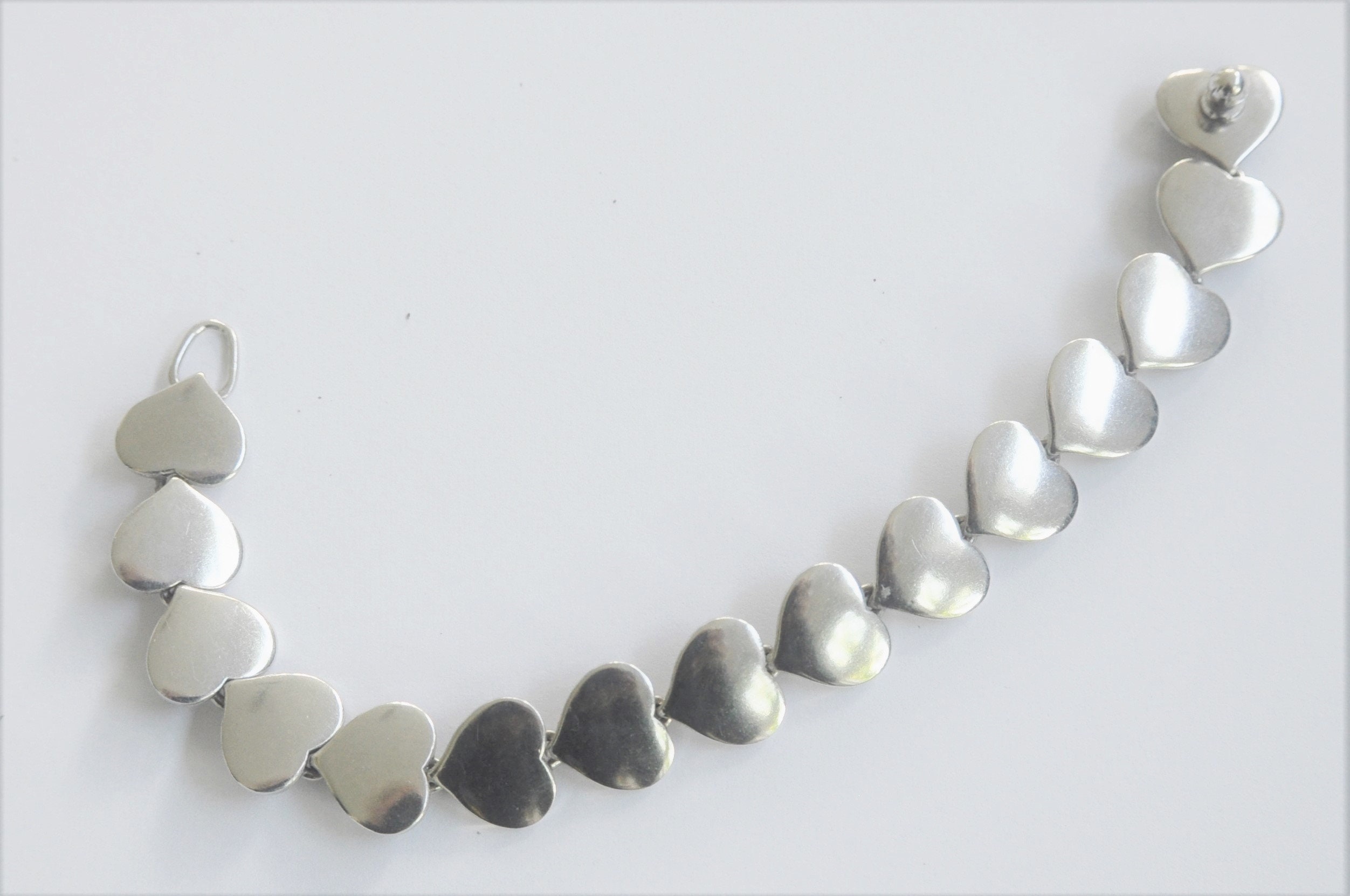 Hans Hansen Sterling Silver Hearts Bracelet Denmark 1950s - Etsy ...