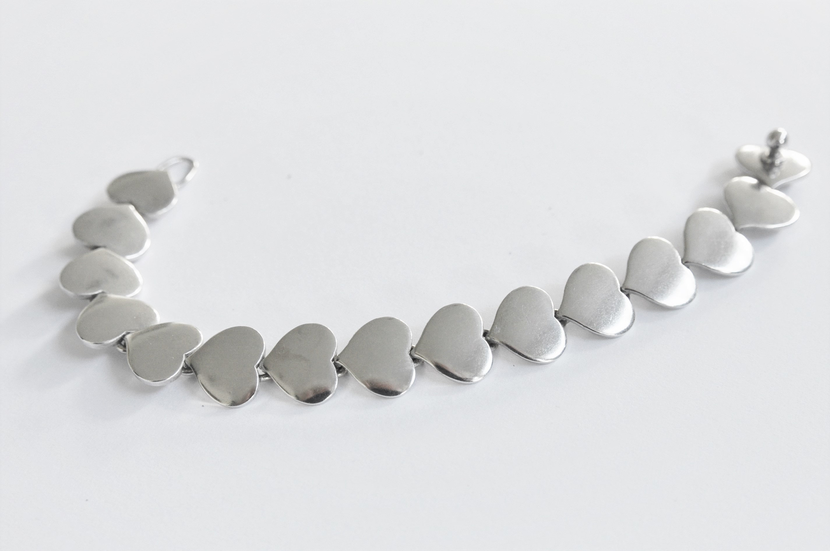 Hans Hansen Sterling Silver Hearts Bracelet Denmark 1950s - Etsy ...