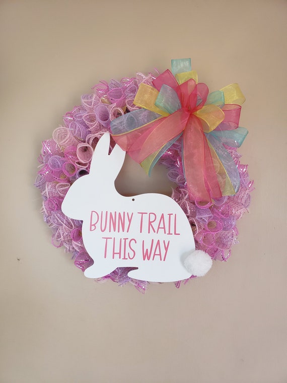 Easter Bunny Wreath Bunny Wreath Spring Wreath Front Door Etsy