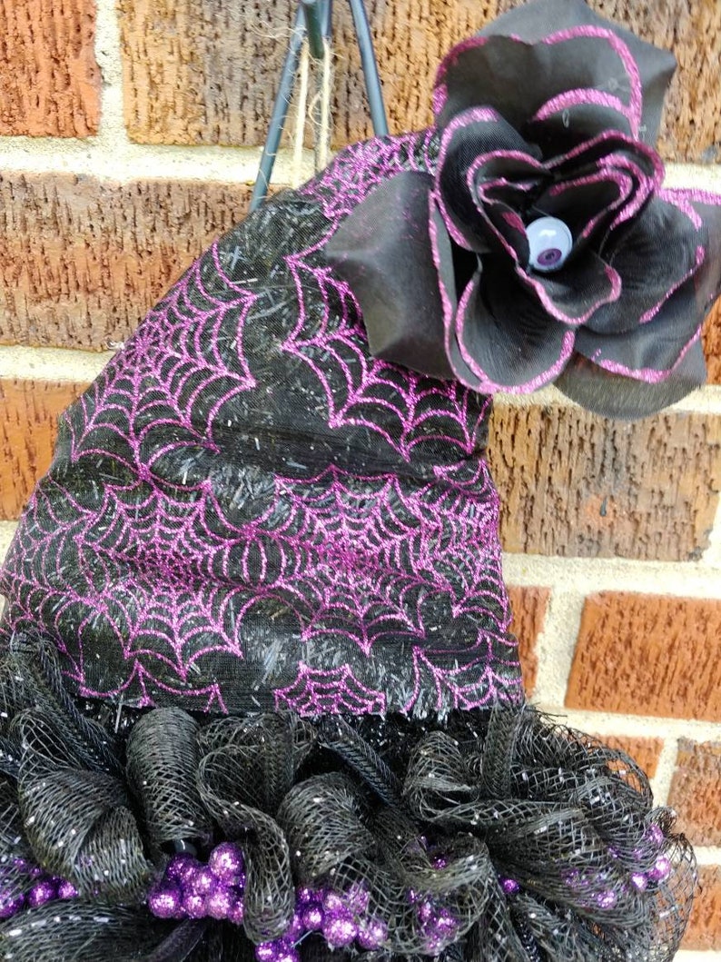 Halloween Wreath Witch Wall Decor Witch Head Wall Hanging Spooky Wreath Halloween Witch Wreath Halloween Witch Decor Witch Wreath