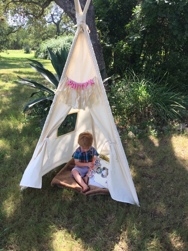 Teepee  with 3 poles...free shipping...FREE MONOGRAMMED NAME...I love…