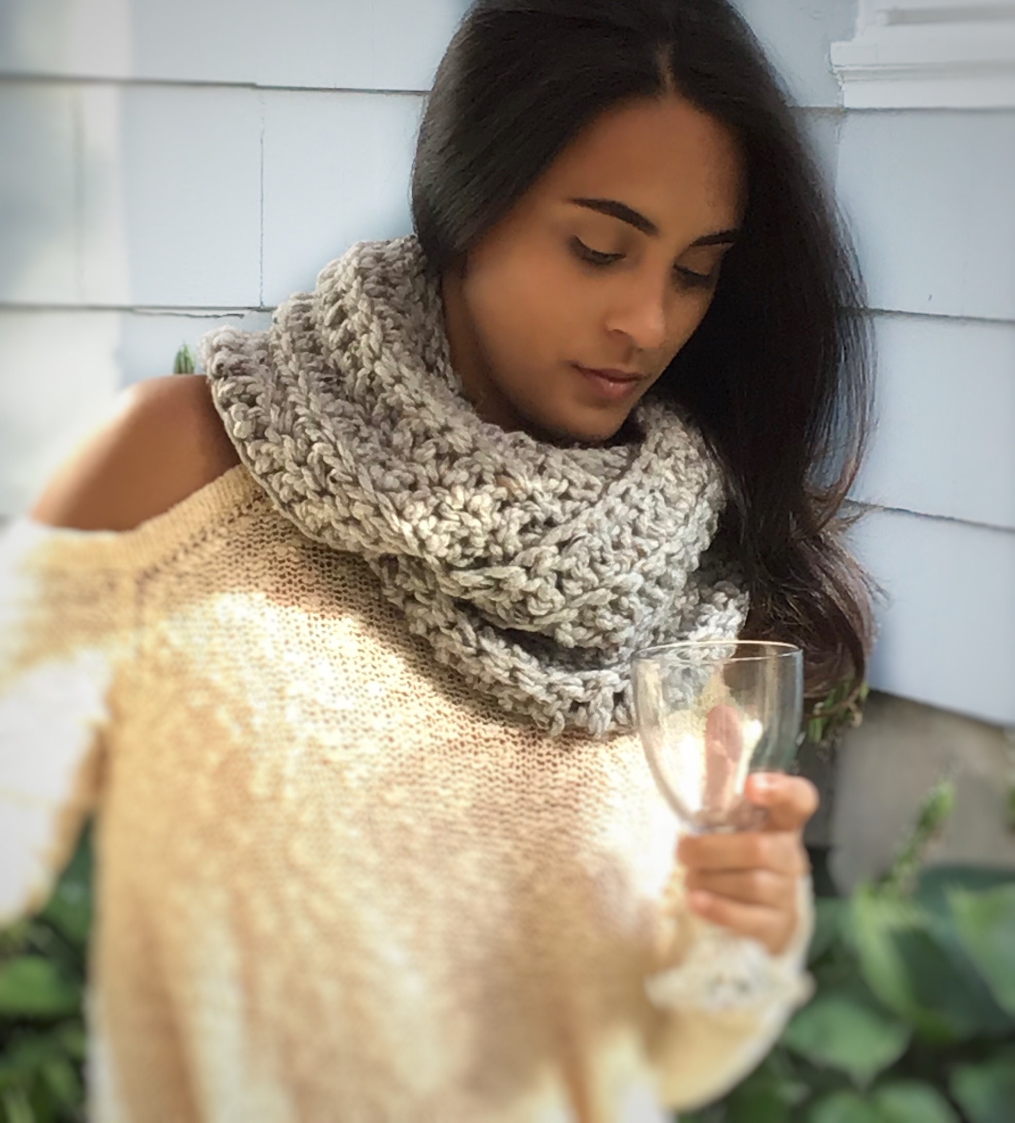 Chunky Crochet Infinity Scarf Pattern, Easy Super Bulky Yarn (PDF ...