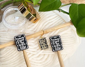 Wizarding School Knitting Needle Point Protectors Marauder's Map Stitch Stoppers + Marker set