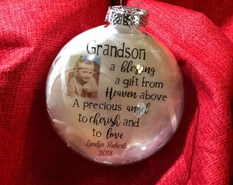 Grandson First Christmas Ornament - Etsy