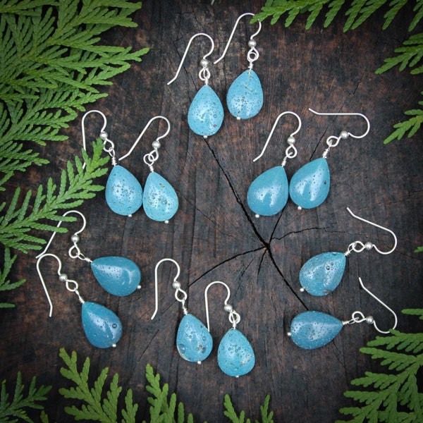 Leland Blue teardrop earrings, Michigan Jewelry