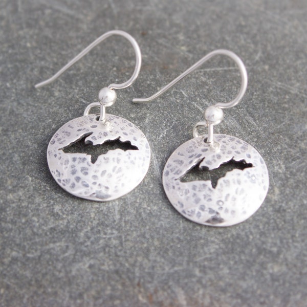 Michigan Upper Peninsula silver earrings