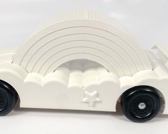 Pinewood Car Body - 3D Printed Body Kit Buggy Rainbow Girl Powder