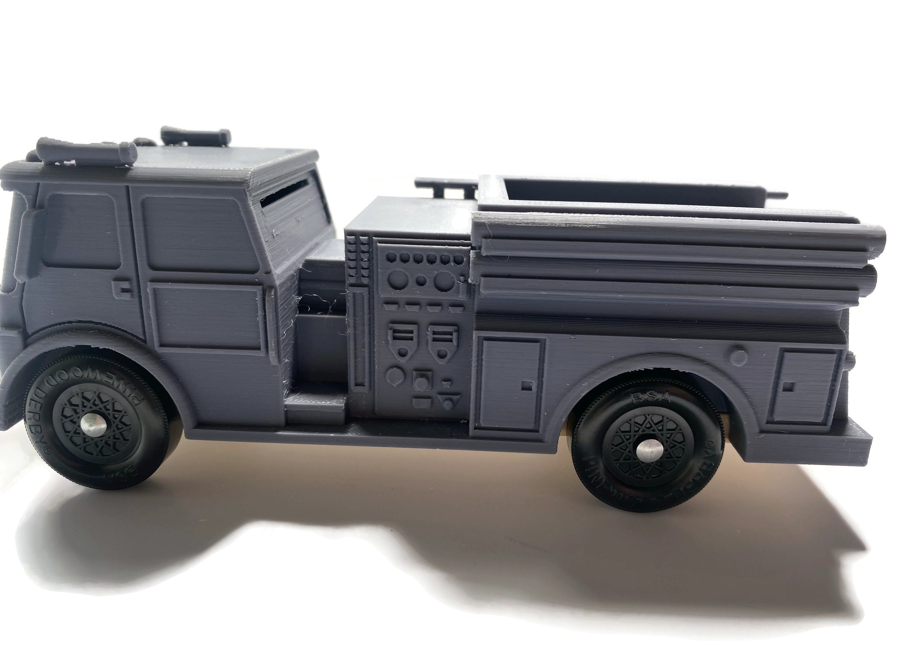 Fireless Body Kit Pinewood Car Body - 3D Printed Body KIT Fire Truck - Etsy