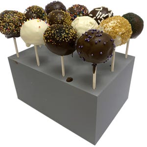 Cake Pop Holder for Decorating – 12 Cake Pops – Full Stick Support – PLA / PLA-HT – Sturdy, Easy to Clean
