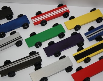 Winning Pinewood Car: 3-Wheel Rail Rider, Tungsten Weighted