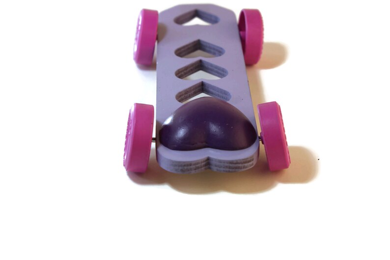 Girl Scout Power Puff Pinewood Derby Car 3 Wheel Rider Rail Etsy