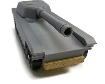 3D Printed PLA Tank Destroyer Body Kit: Pinewood Racer Shell (No Wheels/Axles)