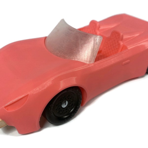 Pinewood Car Body for Derby - 3D Printed Body KIT Pink Girl Racer (STL ONLY)