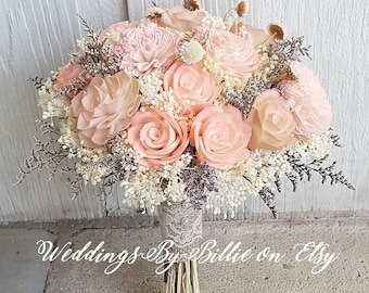 Peach Bridal Bouquet Etsy
