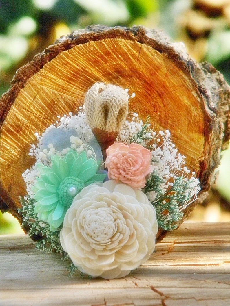 Mother Corsage Peach Mint Corsage Keepsake Corsage Wedding Corsage Wedding Flowers Mother/'s Corsage Sola Flower Corsage Prom Corsage