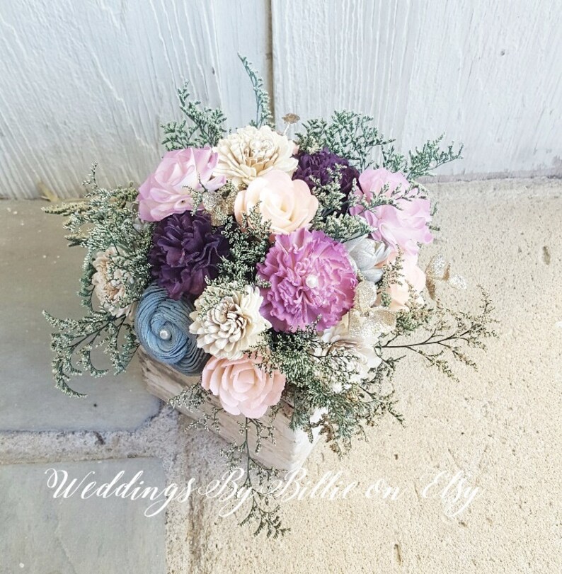 Blush Ivory Champagne Sola Flower Wedding Table Centerpiece Etsy