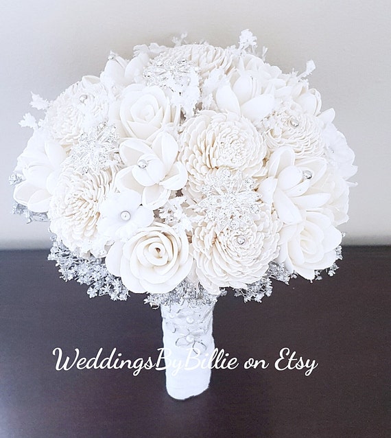 white sola wedding bouquet white silver bouquet wedding etsy