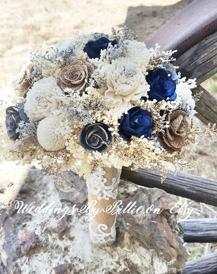 navy silver wedding