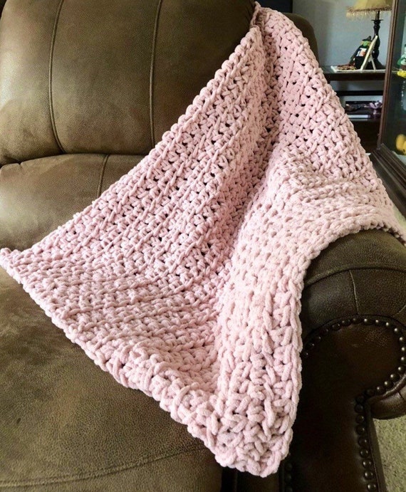 Light Pink Fluffy Baby Blanket Afghan Crib Liner Stroller Etsy