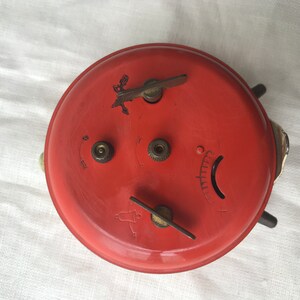 German Alarm Clock | Vintage Alarm Clock | Persimmon Orange Colour | Vintage Style Decor | Boho Style image 4