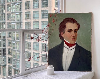 Viktorianische Kunst | Portrait Kunst | Victorian Gentleman Kunst | Originalgemälde | Vintage Kunst | Moderne Kunst