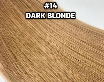 100% Human Hair WIRE extension Hand-made Dark Blonde