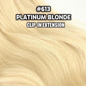 Clip-ins 100% Echthaar #613 Platinblond Handgefertigte Clip-in Haarverlängerungen