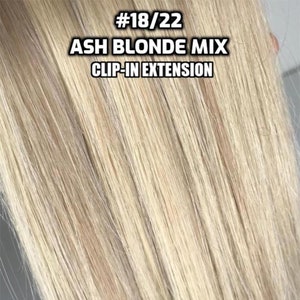 Clip-ins 100% Human hair Ash Blonde Mix Hand-made Clip-in hair extensions