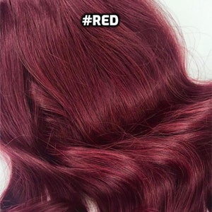 100% Human Hair Wine Red WIRE hair extension Hand-made