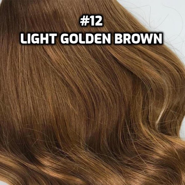 100% Human Hair WIRE extension Hand-made Light Golden Brown