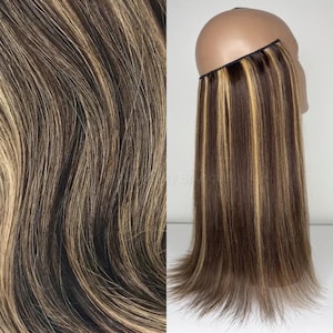 WIRE extension Brown&Blonde Highlights #4/27 100% Human Hair Hand-made