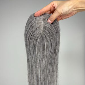 Hair Toppers Salt&Pepper 12&quot; Mono 100% Virgin Remy Hair