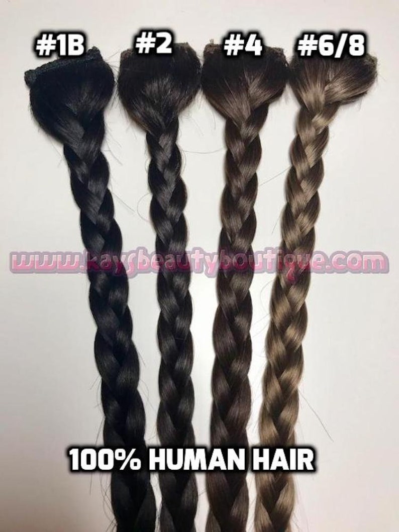 Clipin Braids hair extensions 100 Human hair Handmade 1pc Etsy