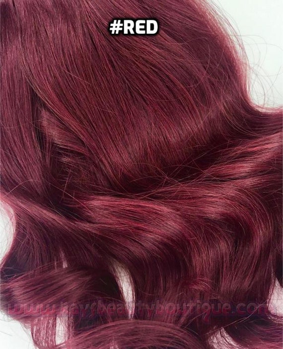 100% Human Hair Wine Red WIRE Hair Extension Hand-made - Etsy 100% Human Hair Wine Red WIRE Hair Extension Hand-made - Etsy
