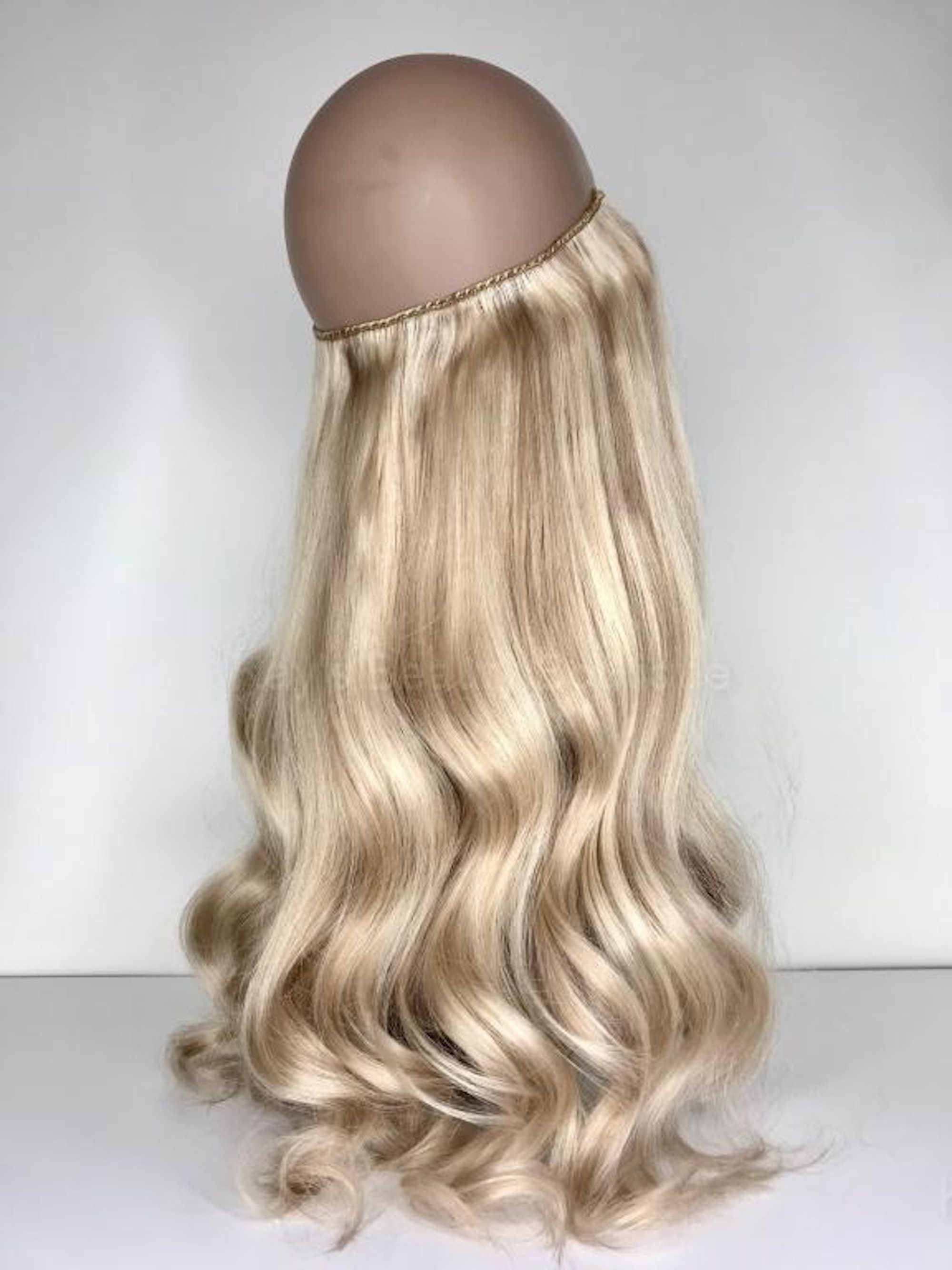 WIRE Halo Extensions Ash Blonde Mix #18/22 100% Human Hair 