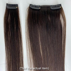 Clip-ins 100% Human hair Medium Ash Blonde Mix Hand-made Clip-in hair extensions image 6