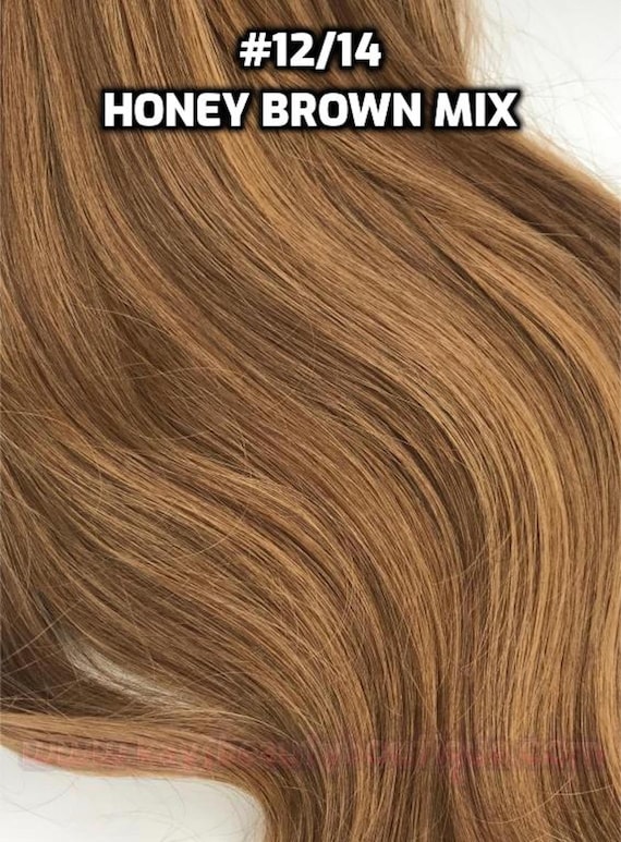 100 Human Hair Flip Inhalo Extension Hand Made Honey Brown Etsy