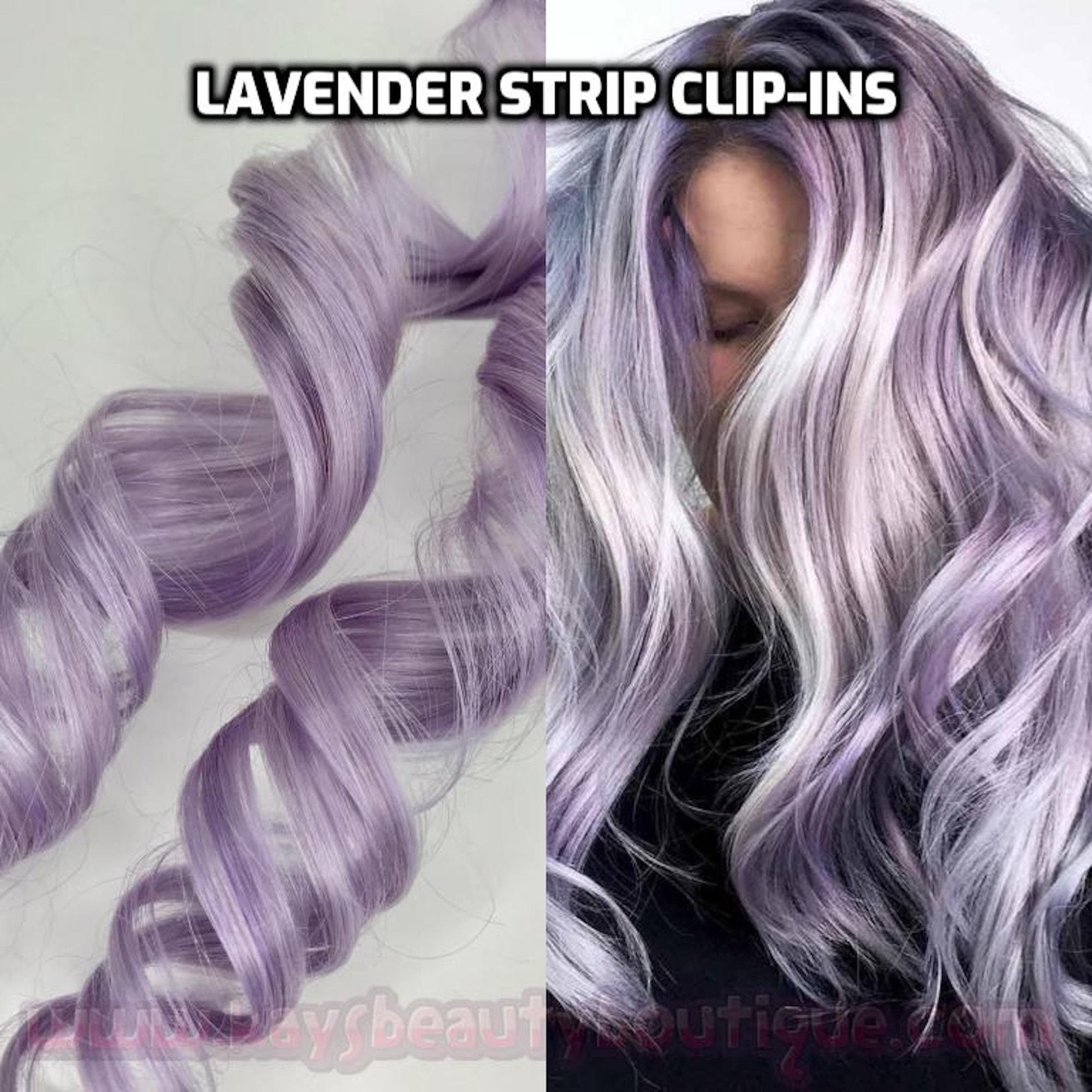 100% Human Hair Lavender Clip-in Streaks Strips Extensions 1pc - Etsy Denmark 100% Human Hair Lavender Clip-in Streaks Strips Extensions 1pc - Etsy Denmark