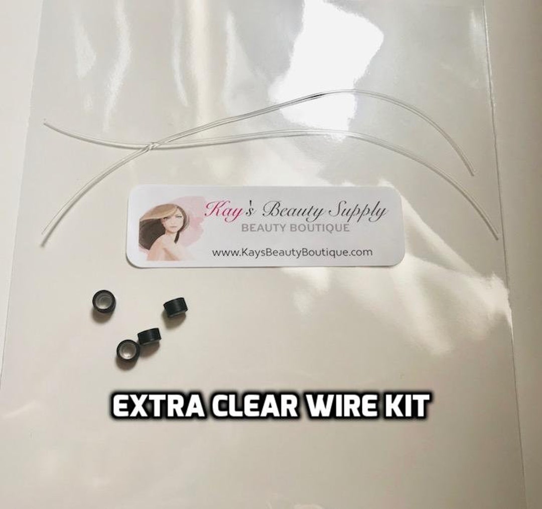 Extra Clear Elastic Band 2 Stück & Micro Perlen 4 Stück 2 Farben