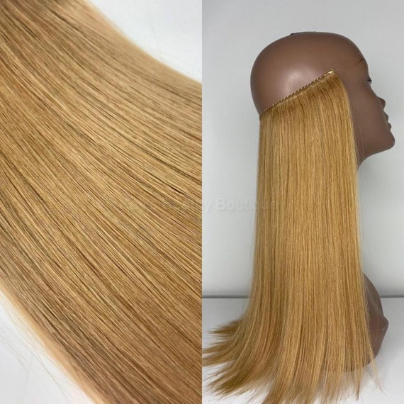 WIRE Halo Extensions Dark Blonde 100% Human Hair Hand-made  display picture 1