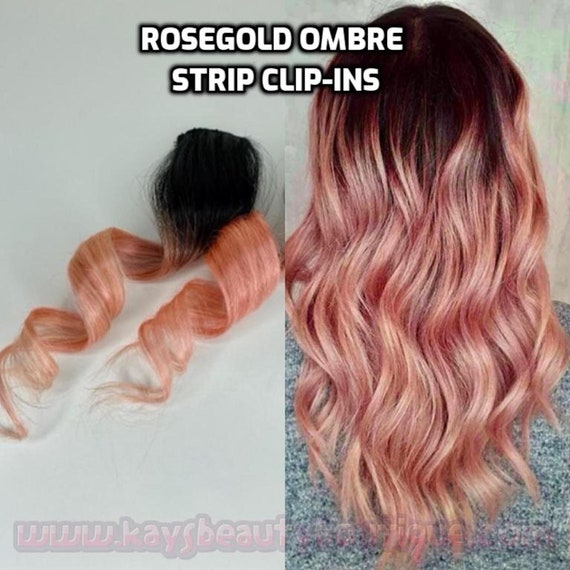 rose gold human hair extensions