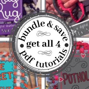 PDF, ALLE 4, Komplettangebot, Mug Rug, Topflappen, Loopers, Secret Shortcut, TheSwedishFlicka, Anleitung, Loops, Weben, Muster