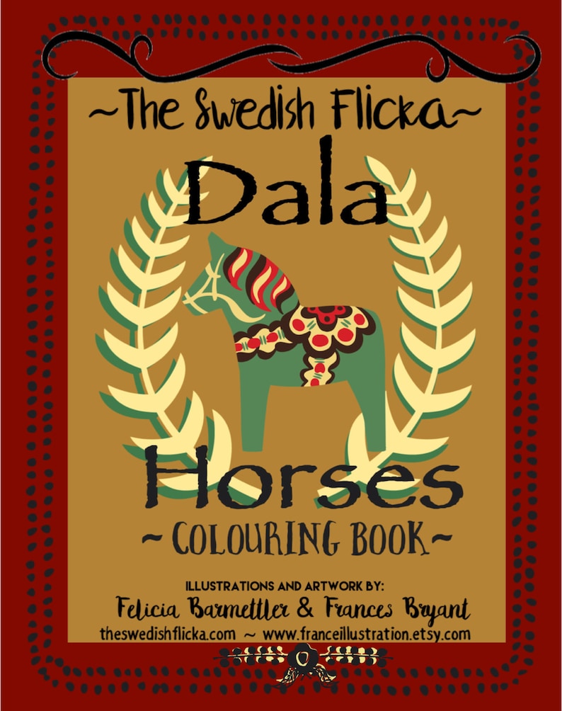 Download Dala Colouring BookWooden Horse DalarnaSwedish Dala Horse ...