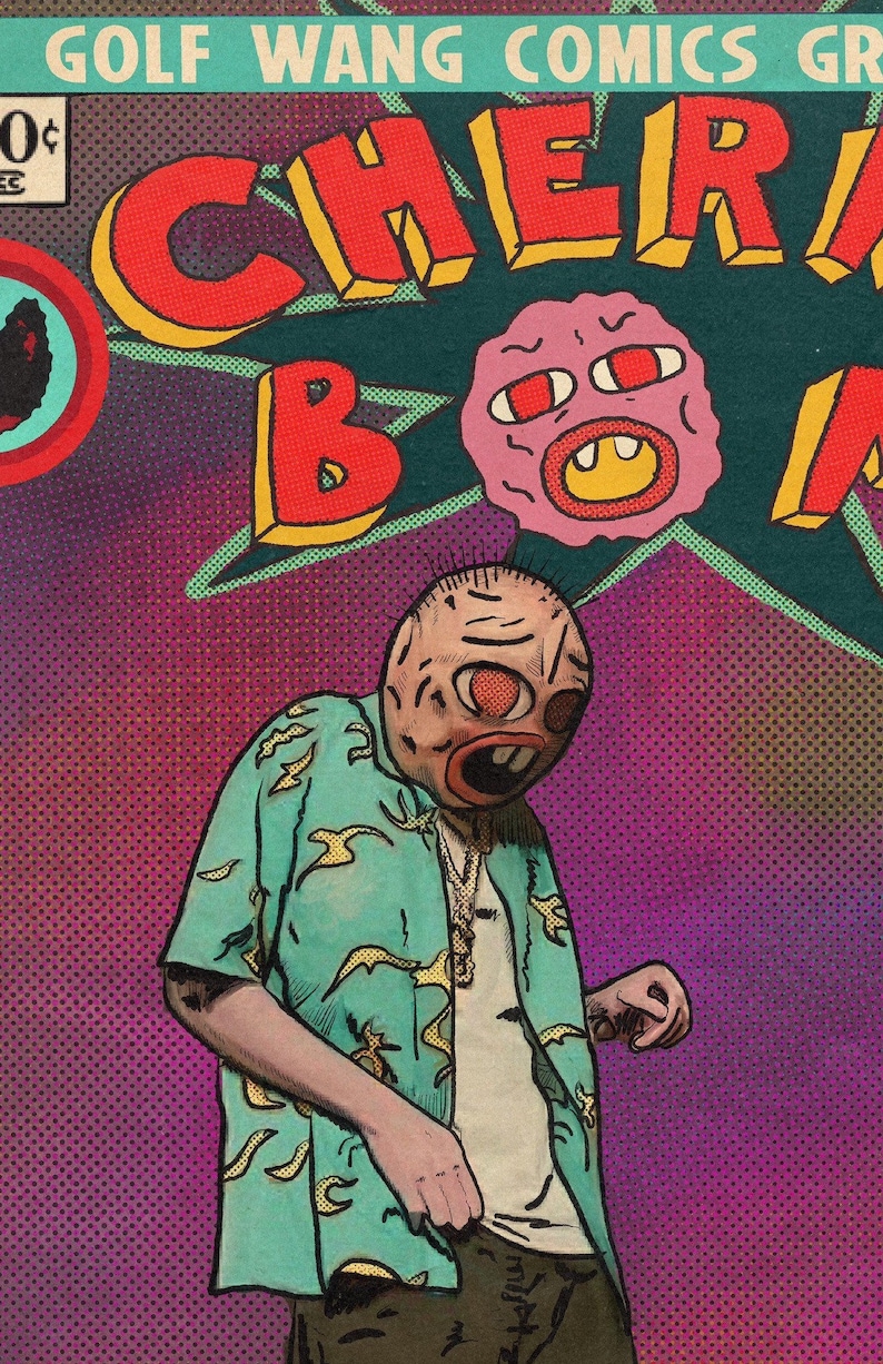 Tyler the Creator Cherry Bomb Fan Art Comic Book Print Etsy Finland