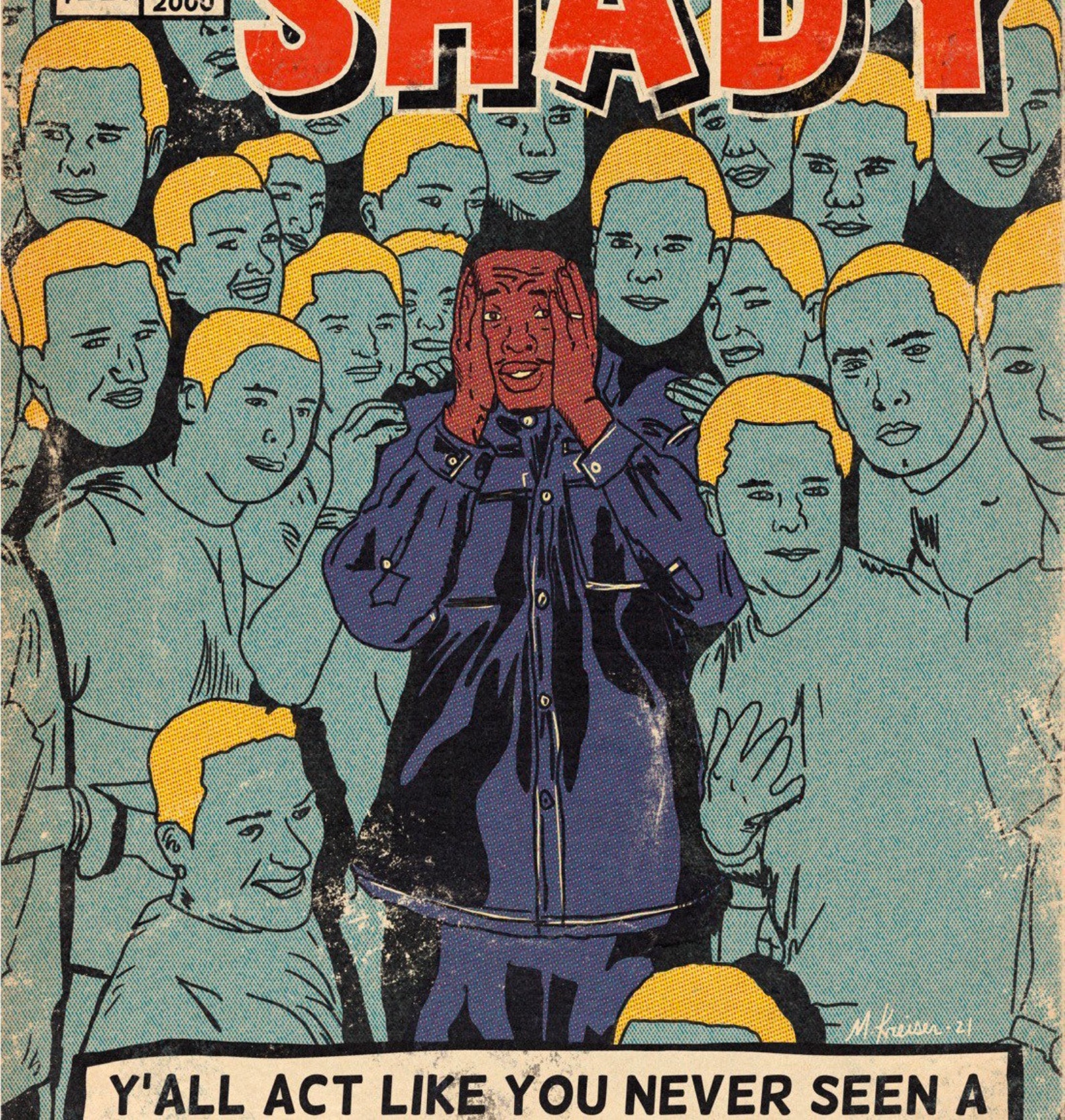 The Real Slim Shady Hip Hop Comic Poster/Print | Etsy