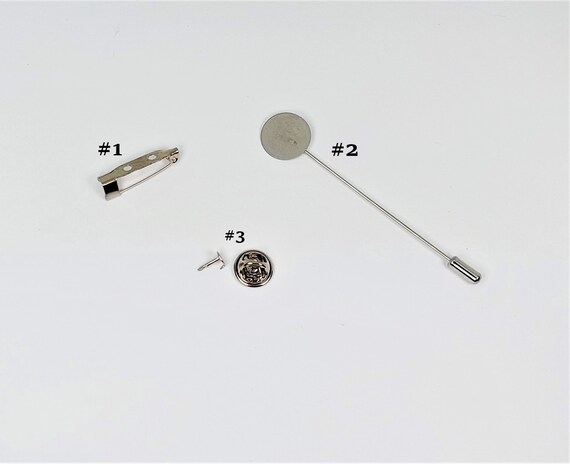 Men's Flower Lapel Pin. Antique Gold and Silver Gray Suit