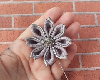 Brooch Flower Fabric Silver Plated Lapel Pin Brooch for Dress Accessories -  China Brooch Pin and Flower Pin Brooch price