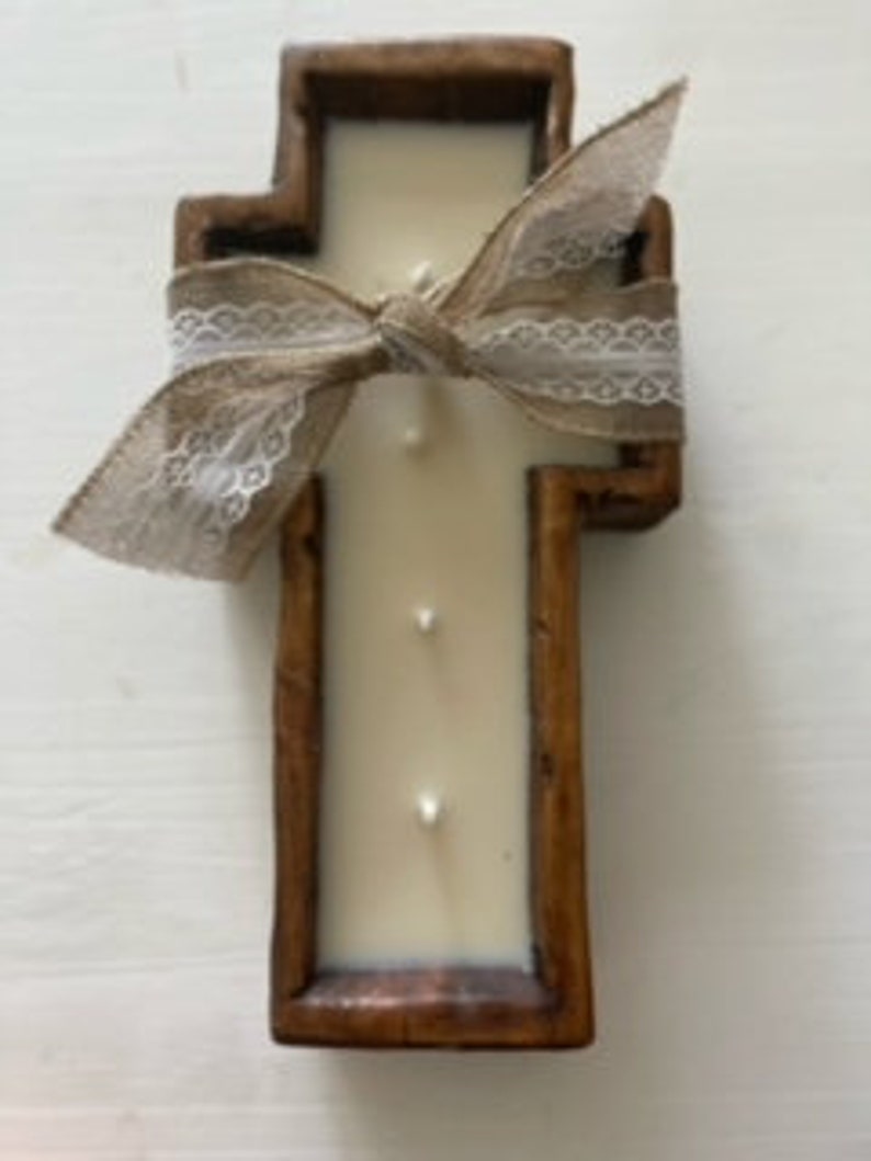 Cross Dough Bowl Candle/farmhouse Candle/fall Candle Etsy